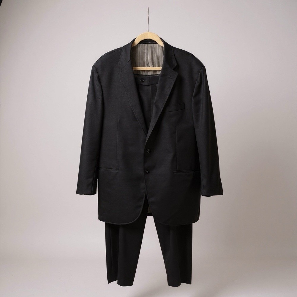 Hickey‎ Freeman Suit Mens 48L Grey Wool Two Piece Pants 42x30 Milburn USA Jacket